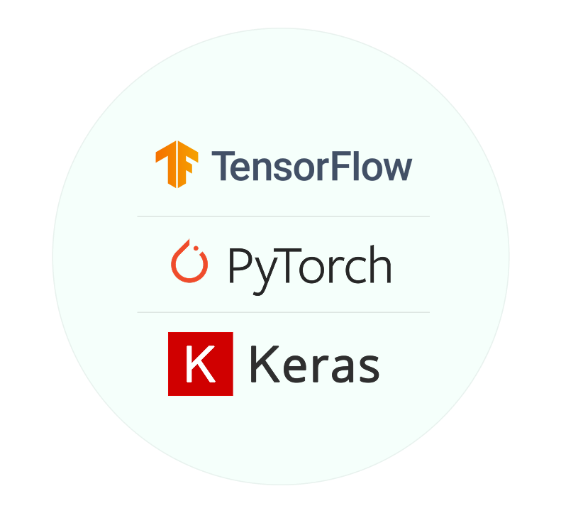 TensorFlow TensorFlow, PyTorch & Keras